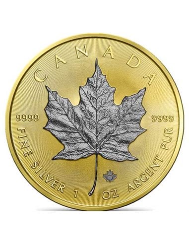 GOLD RUTHENIUM EDITION Maple Leaf 1 Oz Silbermünze 5$ Kanada 2021