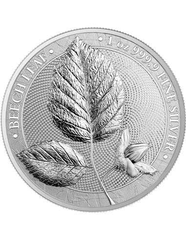 HOJA DE HAYA Bosque Mítico 1 Oz Moneda Plata 5 Mark Germania 2023