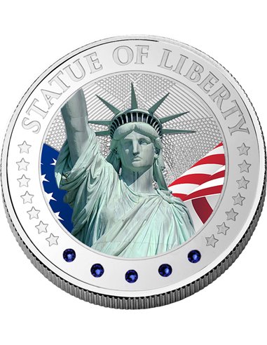 СТАТУЯ СВОБОДЫ Серебряная монета 1 унция 2000 франков Камерун 2023