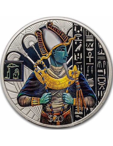 OSIRIS Divinità Egiziane 2 Oz Moneta Argento 2$ Sierra Leone 2023