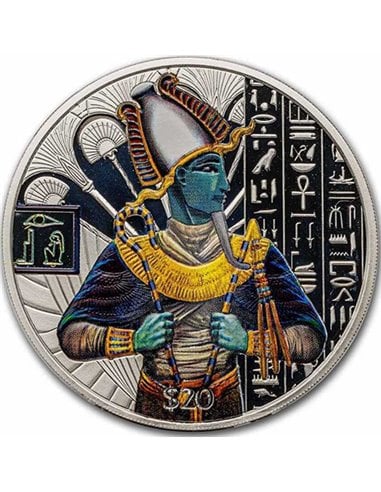 OSIRIS Egipscy Bogowie 2 Oz Srebrna Moneta Próbna 2 $ Sierra Leone 2023