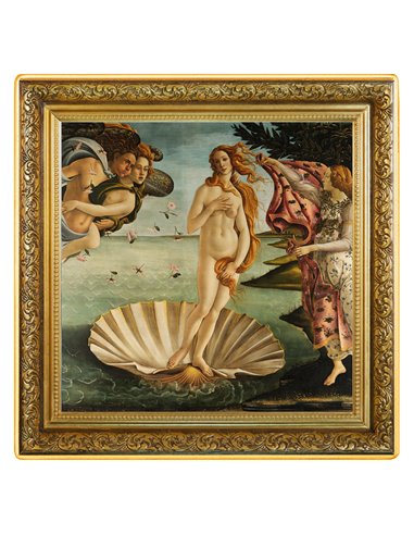 NACIMIENTO DE VENUS Sandro Botticelli 1 Oz Moneda Plata 1$ Niue 2023