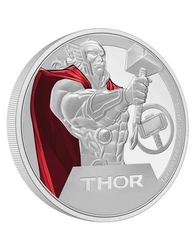 THOR Marvel Серебряная монета 1 унция 2$ Ниуэ 2023
