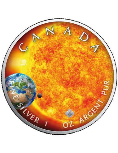 NOTRE Univers SOLEIL Pièce d'Argent de 1 Oz 5$ Canada 2023
