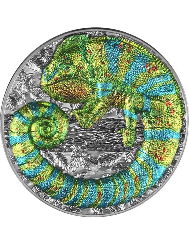 CAMALEONTE Rappresentanti della Specie 5 Oz Moneta Argento 2$ Niue 2023