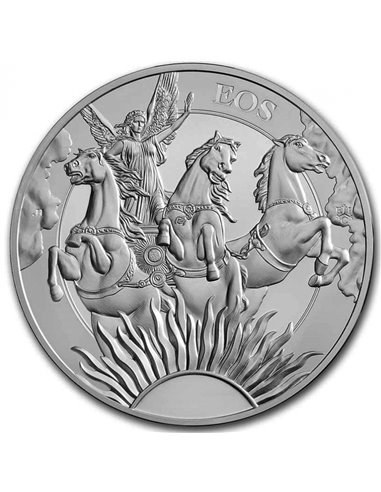 ЭОС И ЛОШАДИ Король Чарльз III Серебряная монета 5 унций 5 фунтов Святой Елены 2023