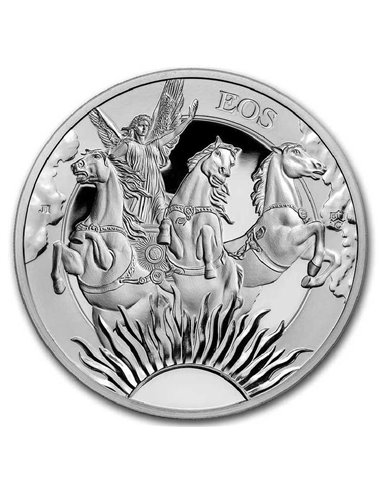 ЭОС И ЛОШАДИ Король Чарльз III Серебряная монета 1 унция 1 фунт Святой Елены 2023