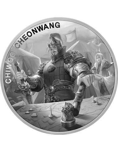 ZI:SIN TIGRIS CHIWOO CHEONWANG 1 Oz Silver Coin 1 Clay South Korea 2022