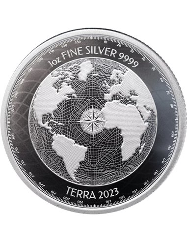 TERRA 1 Oz Moneta Argento 2$ Niue 2023