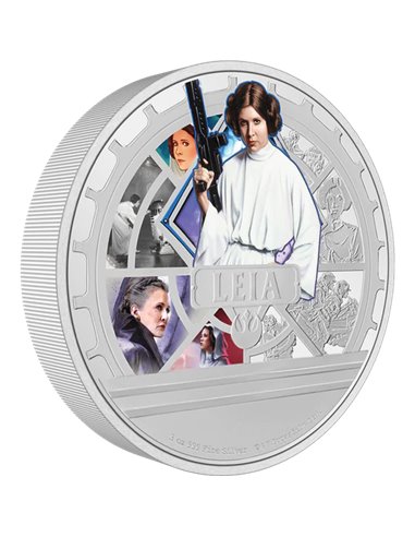 PRINCESS LEIA ORGANA Звездные войны 3 унции Серебряная монета 10$ Ниуэ 2023