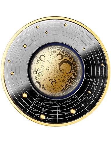 MOON Planet Solar System Серебряная монета 500 франков КФА Камерун 2023