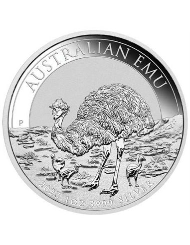 AUSTRALIAN EMU 1 Oz Moneta Argento 1$ Australia 2023