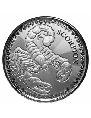 СКОРПИОН Серебряная монета 1 унция 5000 франков Чад 2022