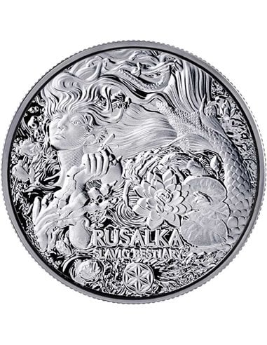 RUSALKA Bestiario Eslavo 1 Oz Moneda Plata 500 Francos Camerún 2023