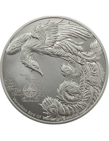 FOUD GUARDIANS Vermilion Bird Of The South Summer 1 Oz Серебряная монета 2$ Самоа 2023