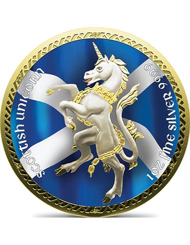 SCOTTISH UNICORN Royal Crest Edition 1 Oz Moneda Plata 2$ Niue 2023