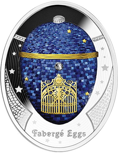 Srebrna moneta Faberge TWILIGHT EGG 1$ Niue 2023