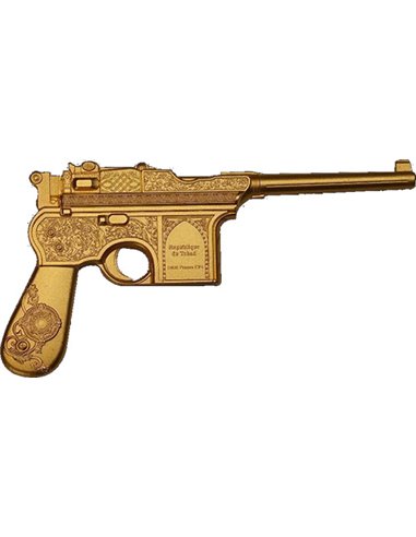 MAUSER GUN 2 Oz Silbermünze 10000 Francs Tschad 2023