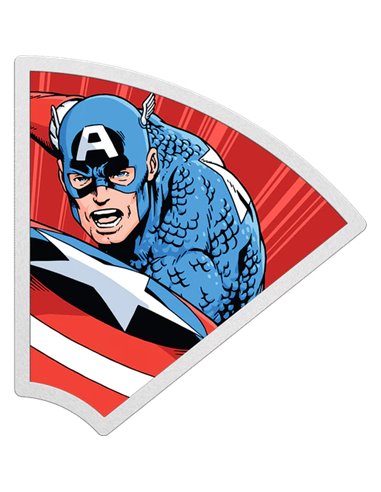 CAPTAIN AMERICA Marvel Avengers 60° Anniversario 1 Oz Moneta Argento 2$ Niue 2023