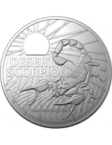 DESERT SCORPION Australia's Most Dangerous 5 Oz Moneda Plata 5$ Australia 2023