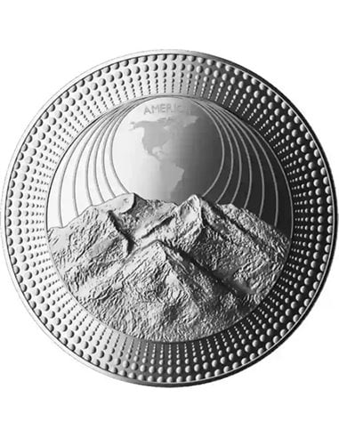 DENALI Continents America 2 Oz Серебряная монета 5$ Ниуэ 2023