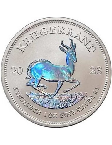 KRUGERRAND Голографическое издание 1 унция Серебряная монета 1 ранд Южная Африка 2023