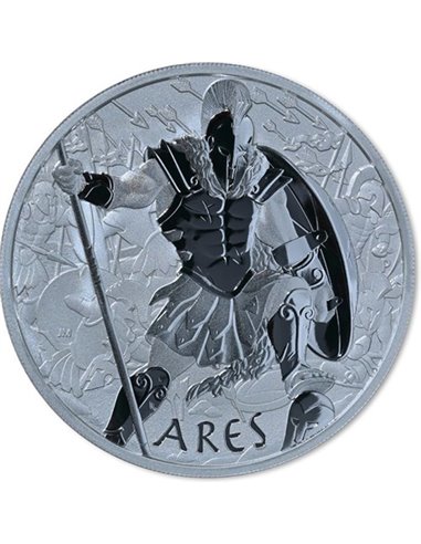 ARES Gods of Olympus 1 Oz BU Серебряная монета 1$ Тувалу 2023