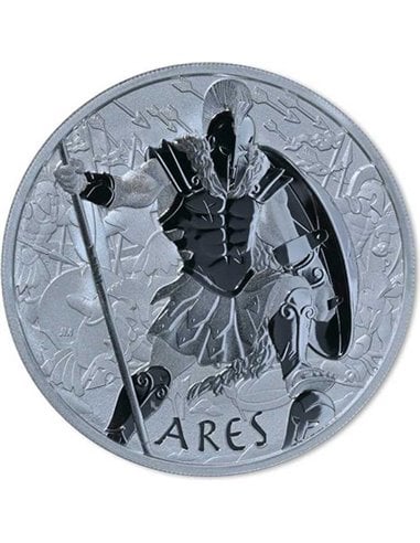 ARES Gods of Olympus 5 Oz BU Серебряная монета 5$ Тувалу 2023