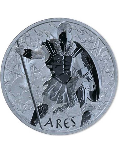 ARES Götter des Olymp 5 Oz BU Silbermünze 5$ Tuvalu 2023