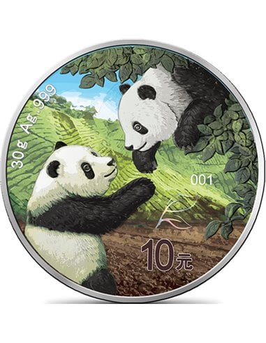 ЗЕМЛЯ Четыре Элемента Панда Серебряная Монета 10 Юаней Китай 2023