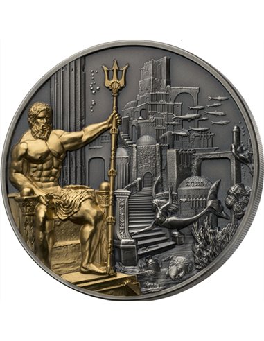 ATLANTIS Epic Places Серебряная монета 3 унции 20 $ Острова Кука 2023
