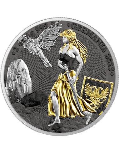 LADY GERMANIA ANA EDITION 2 Oz Moneda Plata 10 Mark Germania 2023