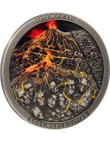 POMPEII Lost World Cities 2 Oz Silver Coin 2$ Niue 2023