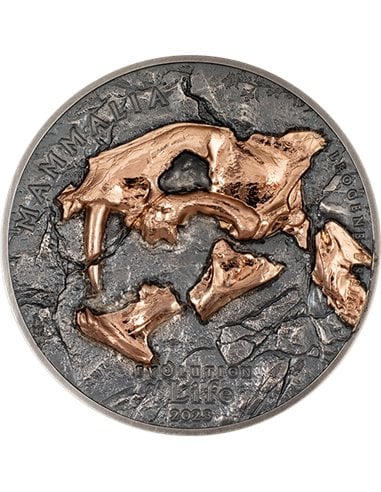 NIMRAVIDAE Эволюция жизни Серебряная монета 1 унция 500 тогрогов Монголия 2023