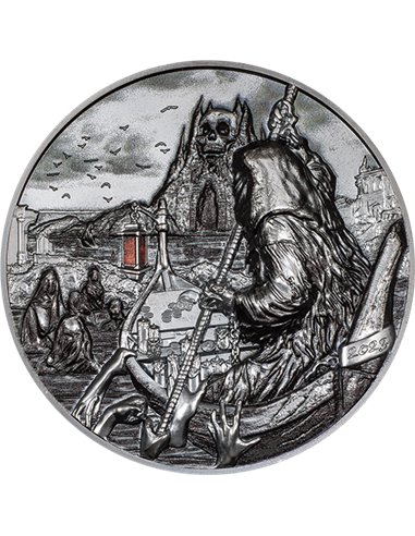 CHARON Passeur des Morts 3 Oz Silver Coin 20$ Palau 2023