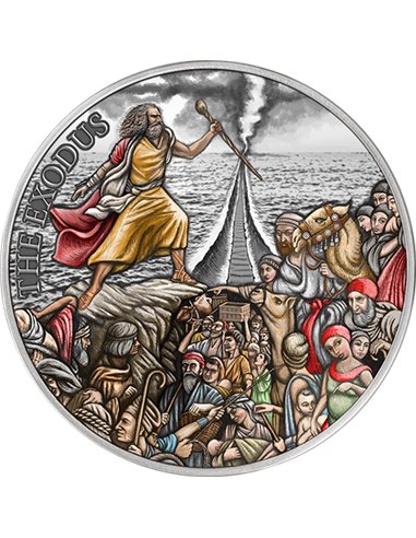 EXODUS Fundamental Stories of the Bible 5 Oz Silver Coin 10$ Tokelau 2023