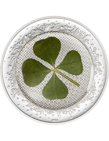 OUNCE OF LUCK Four Leaf Clover 1 Oz Silver Coin 5$ Palau 2024