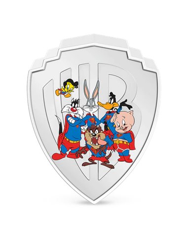 SUPERMAN Looney Tunes Mashups Moneta Argento 2 Oz 5$ Niue 2023