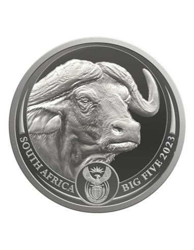 BUFFALO Big Five II 1 Oz Moneda Plata 5 Rand Sudáfrica 2023
