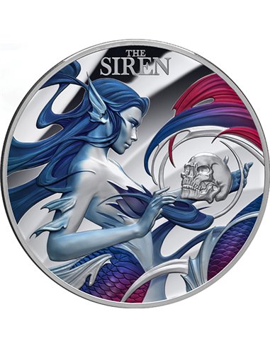 THE SIREN Mythical Creatures 2 Oz Монета Серебро 5$ Ниуэ 2023