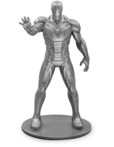 IRON MAN Marvel 3D Edizione limitata Argento Miniatura 2023