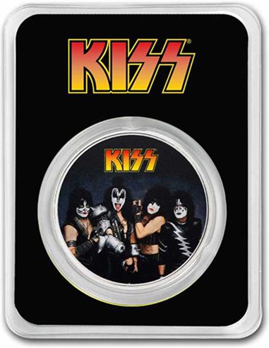 KISS 40th Anniversary Blister 1 Oz Silver Proof Coin 1$ Niue 2023