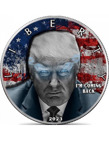 CAPTAIN TRUMP Президентские выборы в США 1 Oz Монета Серебро 1$ США 2023