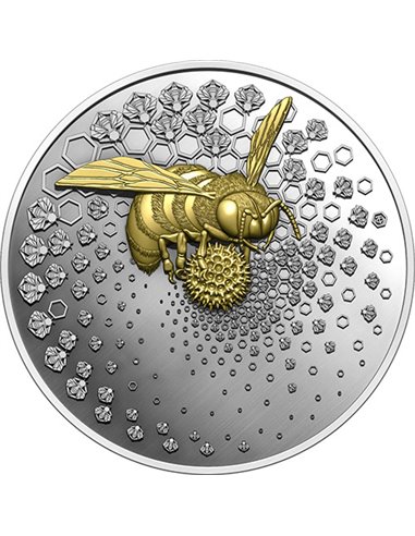 BEE Entoma Dark Gilded 1 Oz Silver Coin 20$ Liberia 2023