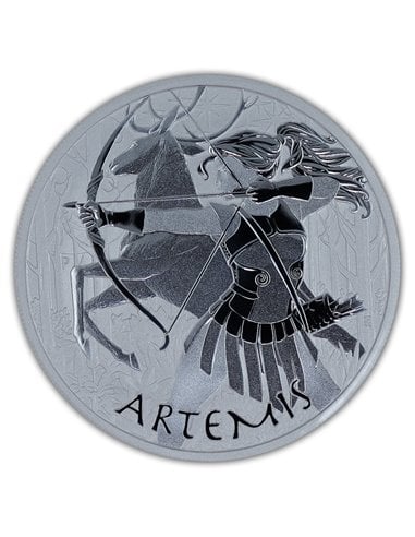 ARTEMIS Gods of Olympus 5 Oz BU Монета Серебро 5$ Тувалу 2023