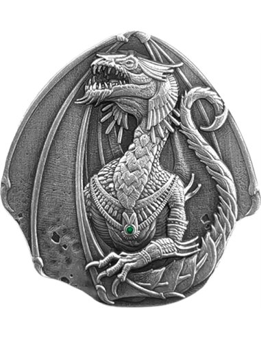 EGYPTION DRAGON Dragons of the World Antik 1 Oz Silbermünze 1$ Fidschi 2023