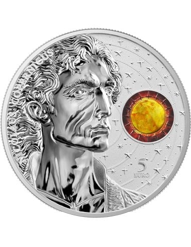 COPERNICUS Mikołaj 1 Oz Srebrna Antyczna Moneta 5 Euro Malta 2023