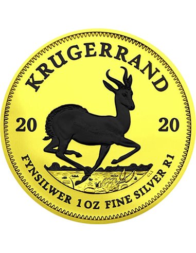 KRUGERRAND Space Gold Edition 1 Oz Silbermünze 1 Rand Südafrika 2020
