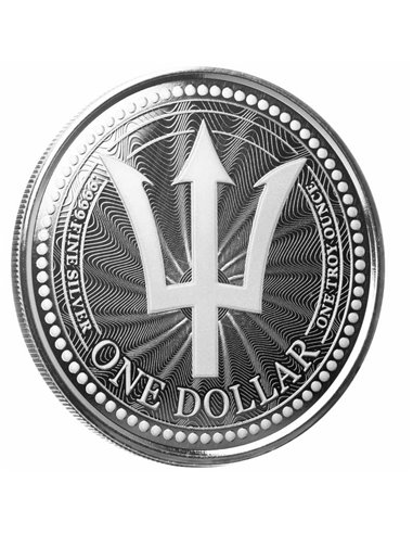 TRÓJDENT 1 Oz Srebrna moneta 1 $ Barbados 2023