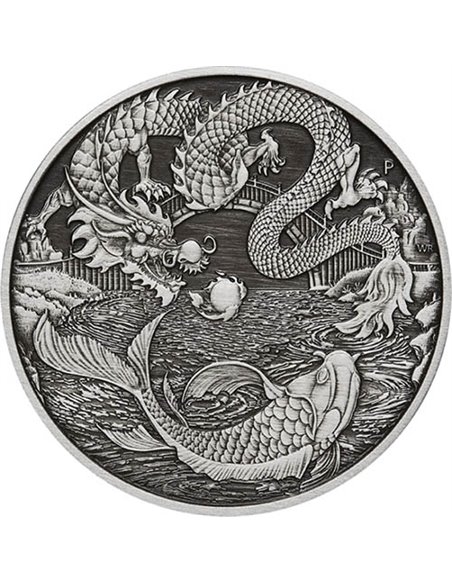 Pièce Australie 1 Dollar Dragons mythes et légendes - 1 Once Argent 2021